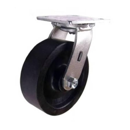 6X2 High Temp Nylon Wheel Swivel Caster - 1,200 Lbs Capacity